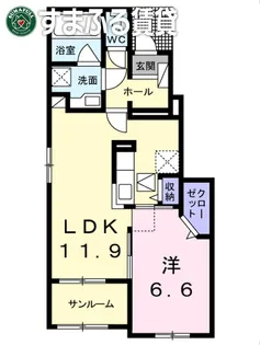 ルミナーレⅡ【103号室】の間取り