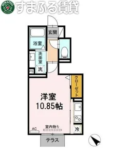 LIVING 西岡崎【102号室】の間取り