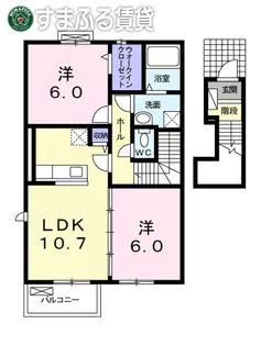La Mere 真伝【2階】の間取り