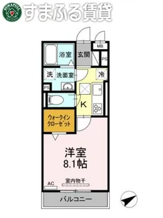 TR土井【102号室】の間取り