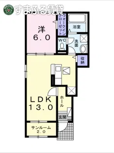 コスモ吉良Ⅱ【101号室】の間取り