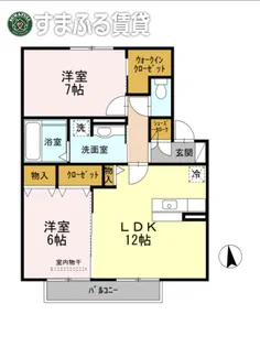 パークサイド洲山【202号室】の間取り