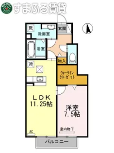 エグゼコート上地【1階】の間取り