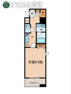 カーサビアンカ東岡崎【9階】の間取り