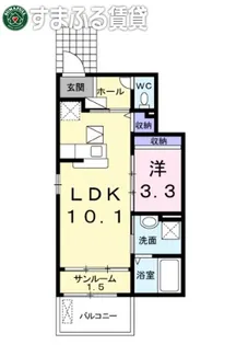 ハイツのぞみ【102号室】の間取り