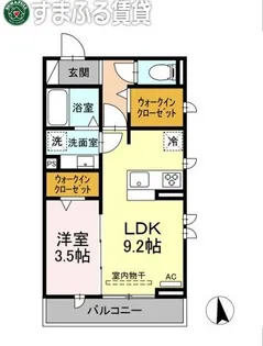 コンフォートプレイスⅡ【201号室】の間取り