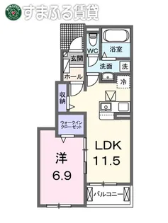 ニューライズ蔵屋敷 Ⅰ【1階】の間取り