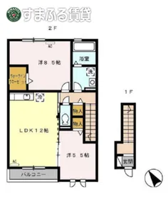 ラ・ヴィスタ A棟【205号室】の間取り