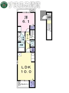 クレールすぎやま Ⅱ【2階】の間取り