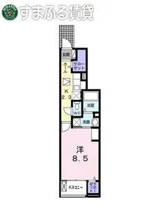 コン・ソレイユ【102号室】の間取り
