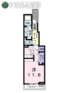 ガードフレーム あかね【102号室】の間取り