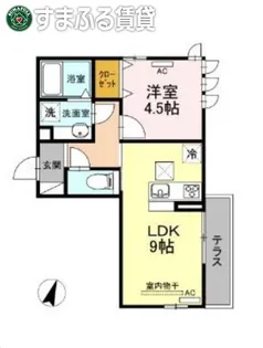 メルベーユ【101号室】の間取り