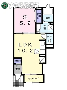 シャトレー【106号室】の間取り