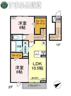 Dスクエア宮地【2階】の間取り
