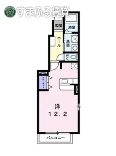 ゼファー竜美【1階】の間取り