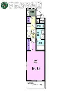 レジデンス モーヴ【1階】の間取り