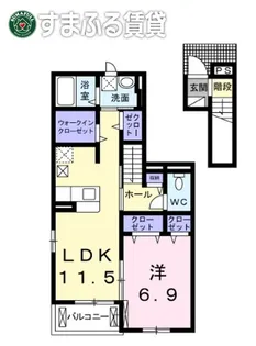 グランシャリオ【205号室】の間取り