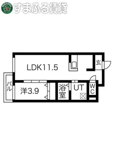 竜美丘Residence【3E号室】の間取り