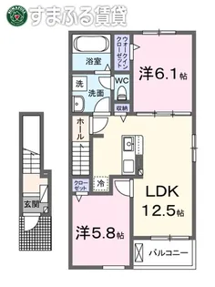 グランエステート【206号室】の間取り