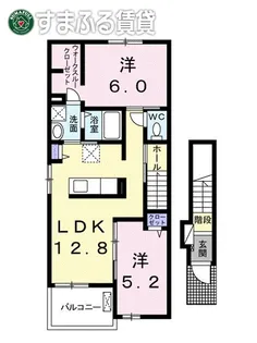 ル・ボヌールⅡ【2階】の間取り