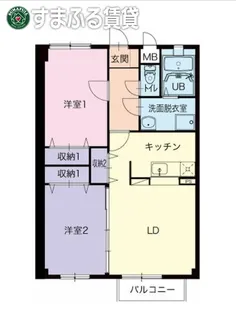 ルーチェ’S前巴【202号室】の間取り