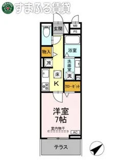 D-Square大和町【105号室】の間取り