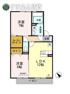 レジデンスコーワ【2階】の間取り