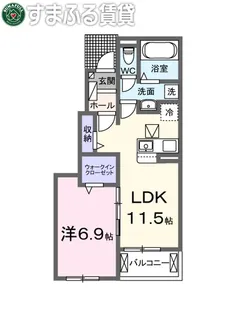 レジデンス上里【1階】の間取り
