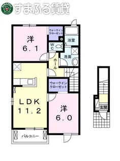 ベラルーナ【201号室】の間取り