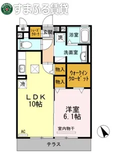 グランブルーⅡ【1階】の間取り