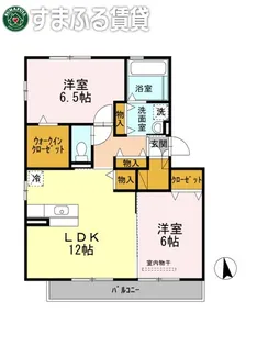 ルジュールドゥラン【2階】の間取り