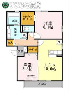 ミルキーウェイ【201号室】の間取り
