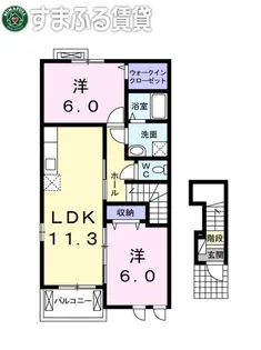 プリムラ【201号室】の間取り
