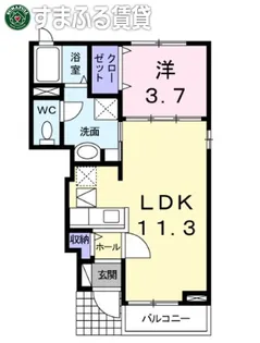 リヴェール【103号室】の間取り