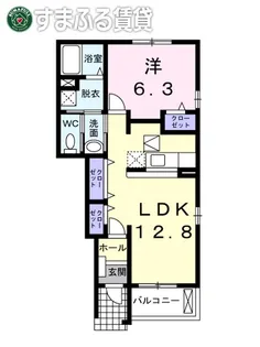 インペリアルB【106号室】の間取り