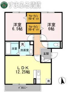 ブロッサム A棟【205号室】の間取り