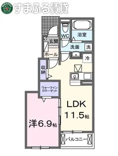 エスポアール吉祥【1階】の間取り