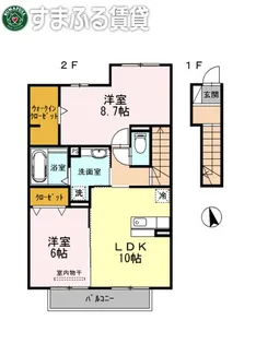 ベルコリーヌ真宮【203号室】の間取り