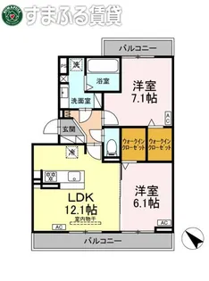 D-avance上六名【301号室】の間取り
