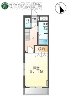 リビュール上縄【106号室】の間取り