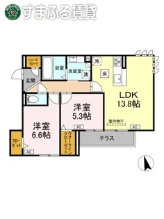DーAVANCE上和田【1階】の間取り