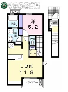 フラメゾン【201号室】の間取り