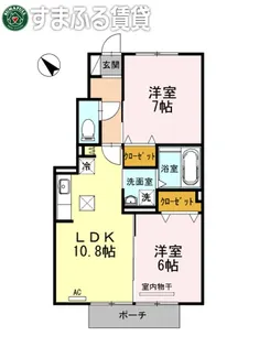 D-SQUARE【103号室】の間取り