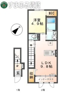 ルミエール幸田【2階】の間取り