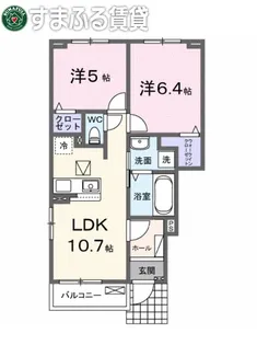 セイバリー あかね【101号室】の間取り