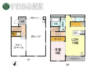 ガレージハウスの間取り