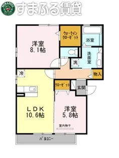 ミルキーウェイ【302号室】の間取り