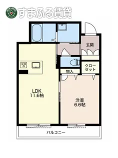 MAST TOWN 戸崎【W103号室】の間取り