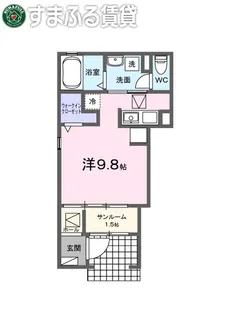 レーヴ【101号室】の間取り