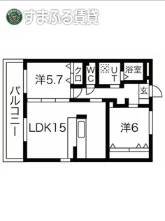 リバーサイドヴィレッジ【303号室】の間取り